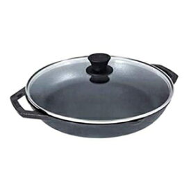 Lodge Chef Collection 12 In Cast Iron Everyday Chef Pan with Tempered Glass Lid. A Kitchen Staple Seasoned for Sautéing, Stir Frying, Broiling, Grilling. Made from Quality Materials to Last a Lifetime