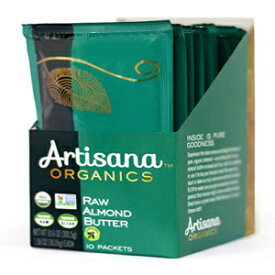 Artisana Organics 生アーモンドバター スナック パック (10 パック) | 砂糖無添加、パーム油不使用、ビーガン、パレオ、ケトフレンドリー、非遺伝子組み換え、1.06オンスのパウチ Artisana Organics Raw Almond Butter Snack Packs (10 Pack) | No