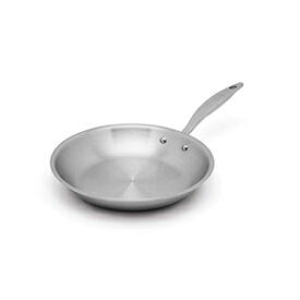 Heritage Steel 10.5 Inch Fry Pan - Titanium Strengthened 316Ti Stainless Steel Pan with 5-Ply Construction - Induction-Ready and Fully Clad, Made in USA