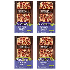 フラットアウト 薄いピザクラスト、ラスティックホワイト (ピザクラスト 6 枚入り 4 パック) Flatout Thin Pizza Crust, Rustic White (4 Packs of 6 Pizza Crusts)