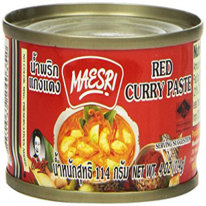 Maesri Thai 人気の製品 Red Curry Paste of oz 4 最初の Pack -