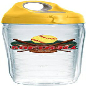 Tervis Softball Tumbler with Emblem and Yellow Lid 24oz Water Bottle, Clear