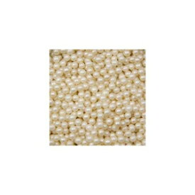 O'Creme Ivory Edible Sugar Pearls Cake Decorating Supplies for Bakers: Cookie, Cupcake & Icing Toppings, Beads Sprinkles For Baking, Certified, Candy Sugar Ball Accents (10mm, 32 Oz)