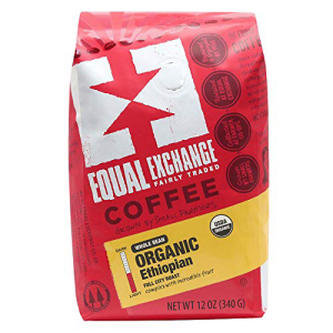 Equal Exchange Organic Whole Bean Coffee、エチオピア、12オンスバッグ Equal Exchange Organic Whole Bean Coffee, Ethiopian, 12-Ounce Bag