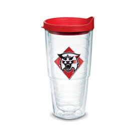 Tervis Davidson College Emblem Individually Boxed Tumbler with Red lid, 24 oz, Clear