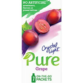 クリスタル ライト ピュア グレープ ドリンク ミックス (7 オンザゴー パケット) Crystal Light Pure Grape Drink Mix (7 On-The-Go Packets)