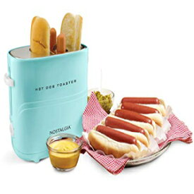 Nostalgia Pop Up Hot Dog Toaster, 2 Dog & Bun, Aqua