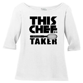 レディース3/4スリーブTシャツこのシェフウィスクテイカーブライトホワイトM Comical Shirt Ladies 3/4 Sleeve Tee This Chef Whisk Taker Bright White M