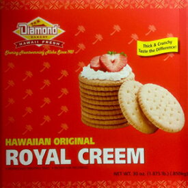ダイヤモンドベーカリーハワイアンオリジナルクラッカー30オンス（ロイヤルクリーム） Diamond Bakery Hawaiian Original Crackers 30 Ounce (Royal Creem)