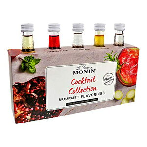 Monin - 5 Flavor Classic Cocktail Collection: Pomegranate, Mojito, Agave Nectar, Mango, and Pure Cane Syrups, Natural Flavors, Great for Classic Happy Hour Cocktails, Non-GMO, Gluten-Free (50 ml per bottle)