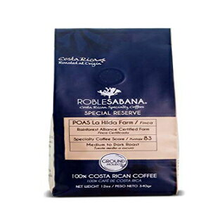 Roblesabana Coffee Roblesabana Poas Specialty Costa Rican Coffee - SPECIAL RESERVE - Single origin, Direct Trade, Rainforest Alliance Certified Farm. Master Roasted at origin, Medium Roast. Whole Bean. 12 oz