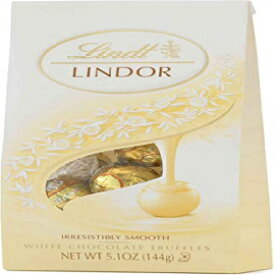 Lindt LINDOR White Chocolate Truffles, White Chocolate Candy with Smooth, Melting Truffle Center, 5.1 oz. Bag (6 Pack)