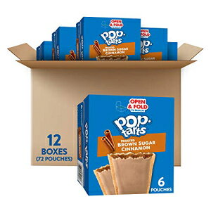 Kellogg's Pop-Tarts, Breakfast Toaster Pastries, Frosted Brown Sugar Cinnamon, 21oz (72 Count)