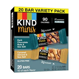 KIND Bar Mini、ダークチョコレートナッツ＆シーソルト/キャラメルアーモンド＆シーソルト、バラエティパック、グルテンフリー、100カロリー、低糖、80個 KIND Bar Minis, Dark Chocolate Nuts & Sea Salt / Caramel Almond & Sea Salt, Variety Pack