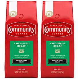 Community Coffee Café スペシャル デカフェ 64 オンス、ミディアム ダークロースト グラウンド コーヒー、32 オンス バッグ (2 個パック) Community Coffee Café Special Decaf 64 Ounces, Medium Dark Roast Ground Coffee, 32 Ounce Ba