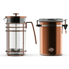 CrossCreek French Coffee Press Small Maker Manual Set Cafetera Tea Steel Filter Stainless Steel 34 Ounce/1 Liter 9917-C001-04