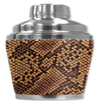 Mugzie "Snake Skin" Cocktail Shaker with Insulated Wetsuit Cover, 16 oz, Black その他