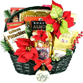 この季節、クリスマス ギフト バスケット - 伝統的なホリデー チョコレート、クッキー、キャンディーなどが入っており、個人またはプロフェッショナルのホリデー ギフトとして最適です 'Tis the Season, Christmas Gift Basket - With Traditional Holiday
