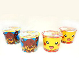 ポケモンヌードル（醤油味とシーフード味）：各2、合計4（セットF） Pokemon Noodles (Soy Sauce Flavor & Seafood Flavor): each 2, total 4 (set F)