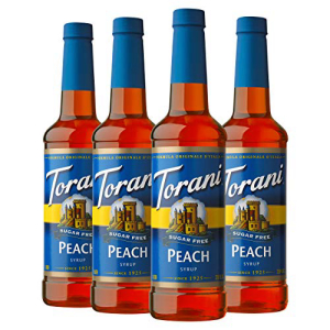 Torani Sugar Free Syrup, Peach, 25.4 Ounces (Pack of 4)