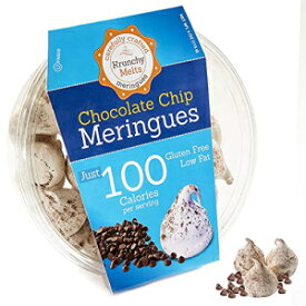 オリジナルのメレンゲクッキー（チョコレートチップ）•1食あたり100カロリー、グルテンフリー、低脂肪、ナッツフリー、低カロリースナック、コッシャー、パーブ•Krunchy Melts Original Meringue Cookies (Chocolate Chip) • 100 calories per serving, Gl