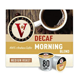 Victor Allen's Coffee K Cups, Decaf Morning Blend Single Serve Light Roast Coffee, 80 Count, Keurig 2.0 Brewer Compatible