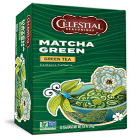 天の調味料 緑茶 抹茶グリーン カフェイン入り ティーバッグ 20袋 (6パック) Celestial Seasonings Green Tea, Matcha Green, Contains Caffeine, 20 Tea Bags (Pack of 6)