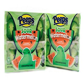 Blair Candy Sour Watermelon Flavored Marshmallow Peeps - 2 Packs of 10 - Gluten Free Marshmallow Candy - Naturally & Artificially Flavored