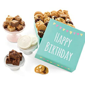 ミセス フィールズ クッキーの誕生日ギフト - 内容: ニブラーの一口サイズのクッキー、フロストクッキー、ブラウニーバイツのギフトボックス Mrs. Fields Cookies Birthday Gift- Includes: Nibblers Bite-Sized Cookies, Frosted Cookies & Brownie-B