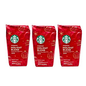 Starbucks Holiday Blend 2019 Ground Coffee - Pack of 3 Bags - 10 oz Per Bag - 100% Arabica Coffee - Medium Roast - Herbal & Sweet Maple Notes - Limited Edition Flavor