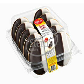 Stern's Bakery Black and White Cookies | NY Style Black & White Cookies | Snack Cakes | All Natural, Fresh & Delicious | Kosher | Tray of 10 Cookies | 10 oz Stern’s Bakery