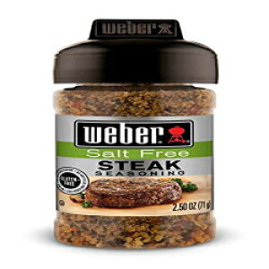 ウェーバー無塩ステーキ調味料、2.5オンスジャー（3パック） Weber Salt-free Steak Seasoning, 2.5 Ounce Jar (Pack of 3)