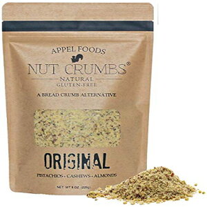 Appel Foods - ナッツクラム - パン粉の代替品 - グルテンフリー - 砂糖不使用 - 低炭水化物 - 低ナトリウム - 生、プレミアムナッツ - オリジナル Appel Foods Nut Crumbs Natural Gluten-Free A Brea Appel Foods - Nut