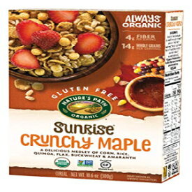 ネイチャーズパスサンライズカリカリメープルシリアル、ヘルシー、オーガニック、グルテンフリー、10.6オンスボックス（12パック） Nature's Path Nature’s Path Sunrise Crunchy Maple Cereal, Healthy, Organic, Gluten-Free, 10.6 Ounce Box (Pack