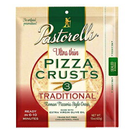 Pastorelli 超薄型ピザクラスト – 伝統的な低ナトリウムピザクラスト – 12 インチピザクラスト – 10 枚パック、3 カウントピザクラスト (合計 30 枚の薄いピザクラスト) Pastorelli Ultra Thin Pizza Crust– Traditional Low Sodium Pizza Crus