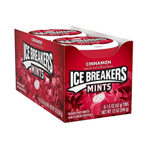 ICE BREAKERS Cinnamon Sugar Free Breath Mints oz クラシック Count 8 全国組立設置無料 1.5 Tins Christmas