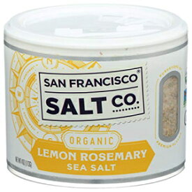 SAN FRANCISCO SALT CO オーガニック ローズマニー レモン シーソルト、4 オンス SAN FRANCISCO SALT CO Organic Rosemany Lemon Sea Salt, 4 OZ