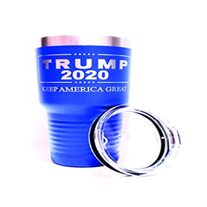 Aries Laser Designs TRUMP 2020 Keep America Great - Engraved on 30 oz. Blue Stainless Steel Vacuum Insulated Tumbler - Both Sides Engraved その他