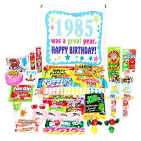 ウッドストック キャンディ ~ 1985 1985 年生まれの 36 歳の男性または女性のための、子供の頃からの懐かしいレトロなキャンディの 36 歳の誕生日ギフト ボックス Woodstock Candy ~ 1985 36th Birthday Gift Box of Nostalgic Retro Candy from C
