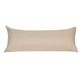 uxcell Soft Microfiber Body Pillow Cover with Zipper Closure, Long Pillow Cases for Body Pillows Weave for 90 GSM Ployester, Khaki Body (20"x60")