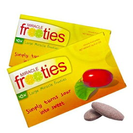 Miracle Frooties, Large Miracle Berry Tablet, 100% Natural Grown Miracle Fruit, Turn Sour Sweet, Change Taste Buds, Flavor Tripping, Tiktok Magic Miraculin, Sugar Free, 20 count (Pack of 2-Yellow