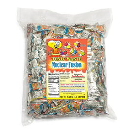 TOXIC WASTE | 1 LB Bag Assortment of Nuclear Fusion Sour Candy - 5 Flavors: Raspberry-Lemon, Pineapple-Passionfruit, Grape-Strawberry, Banana-Blueberry, and Orange-Apple
