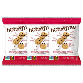 Homefree Treats You Can Trust グルテンフリー ミニクッキー、1回分、チョコレートチップ、1.1オンス（30個パック） Homefree Treats You Can Trust Gluten Free Mini Cookies, Single Serve, Chocolate Chip, 1.1 Ounce (Pack of 30)