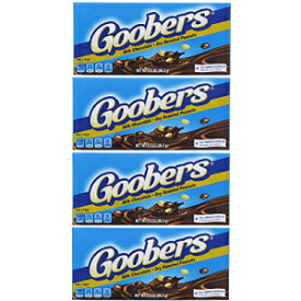 ネスレ グーバーズ - チョコレート カバード ピーナッツ (4 個パック) 3.5 オンスのシアター ボックス Nestle Goobers - Chocolate Covered Peanuts (Pack of 4) 3.5 oz Theater Boxes