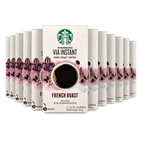 スターバックス VIA インスタント コーヒー ダーク ロースト パケット - フレンチ ロースト - 100% アラビカ - 8 個 (12 個パック) - パッケージは異なる場合があります Starbucks VIA Instant Coffee Dark Roast Packets — French Roast