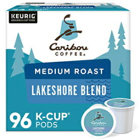 カリブー コーヒー レイクショア ブレンド、シングルサーブ キューリグ K カップ ポッド、ミディアム ロースト コーヒー、24 カウント (4 個パック) Caribou Coffee Lakeshore Blend, Single-Serve Keurig K-Cup Pods, Medium Roast Coffee, 24