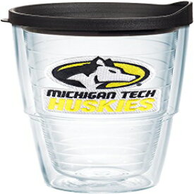 Tervis Michigan Tech Huskies Primary Logo Tumbler with Emblem and Black Lid 24oz, Clear