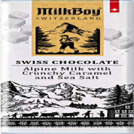 Milkboy Swiss Chocolates Milkboy Swiss Milk chocolatetes - Premium Alpine Milk Chocolate Bars with Crunchy Caramel & Sea Salt | Chocolates Candy Bars Made in Switzerland | GMO Free | UTZ certified | Each 1.4 oz