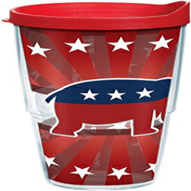 Tervis Republican Elephant Tumbler with Wrap and Red Lid 24oz, Clear