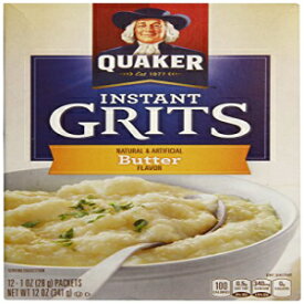 クエーカーインスタントグリッツ、バター、12オンス Quaker Instant Grits, Butter, 12 Ounce